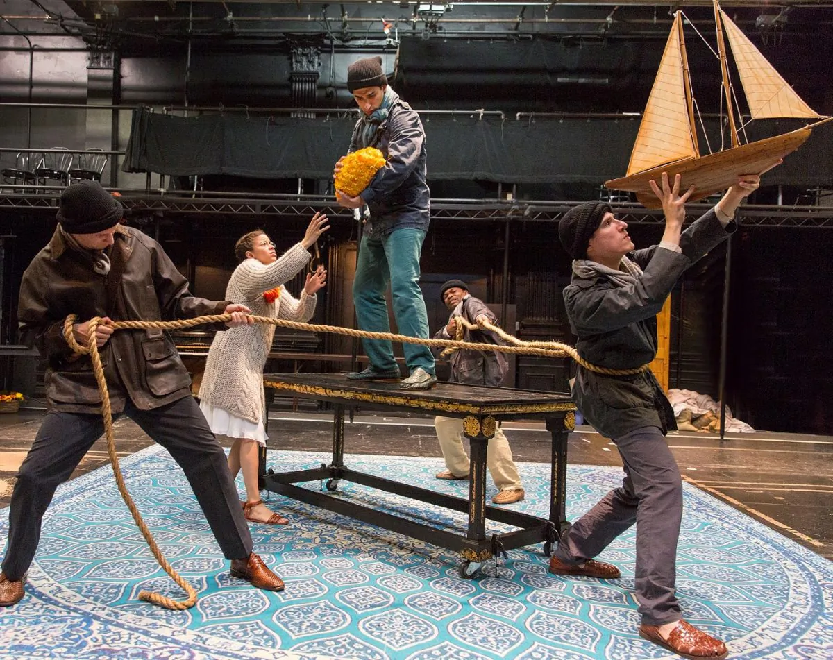 The Company of The Public’s Mobile Shakespeare Unit in Pericles, Prince of Tyre, directed by Rob Melrose, running at The Public Theater through Nov. 30. (Richard Termine)