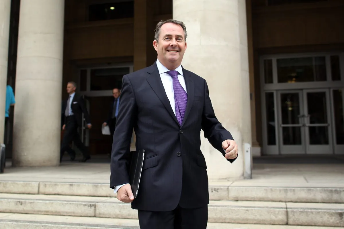 Defense Secretary Liam Fox leaves the Ministry of Defense building on Oct. 13, 2011, in London, England. Liam says the U.K. has a long history of not feeling a part of the EU family, and Cameron’s call for a vote on whether to stay is not surprising. ( Dan Kitwood/Getty Images)