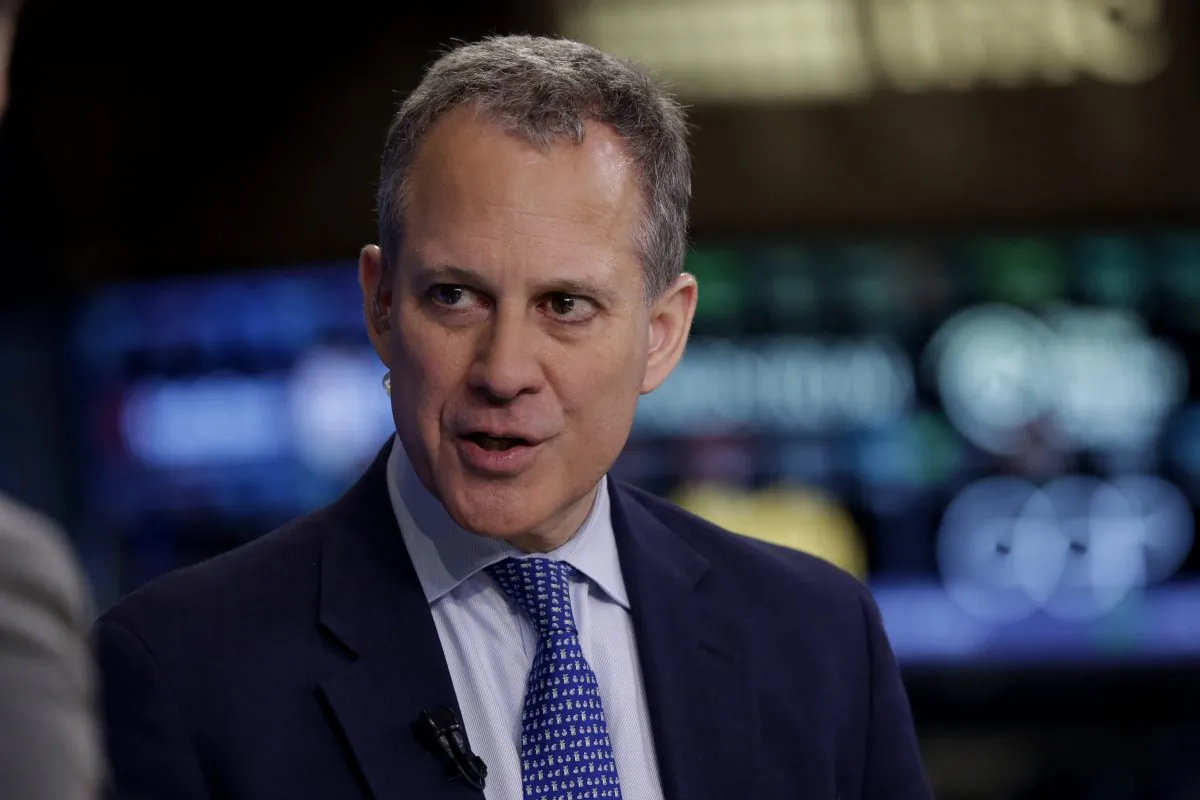 New York Attorney General Eric Schneiderman at the New York Stock Exchange in New York on Aug. 21, 2014. Schneiderman launched a new web-based app on Tuesday, Dec. 2, 2014 to help struggling homeowners determine whether offers of foreclosure rescue are legitimate or scams. (AP Photo/Richard Drew)