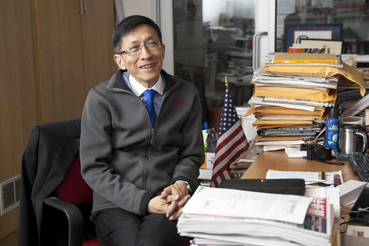 Wellington Z. Chen, executive director of the Chinatown Partnership, in his office in Manhattan, New York, on Nov. 18, 2014. (Samira Bouaou/Epoch Times)