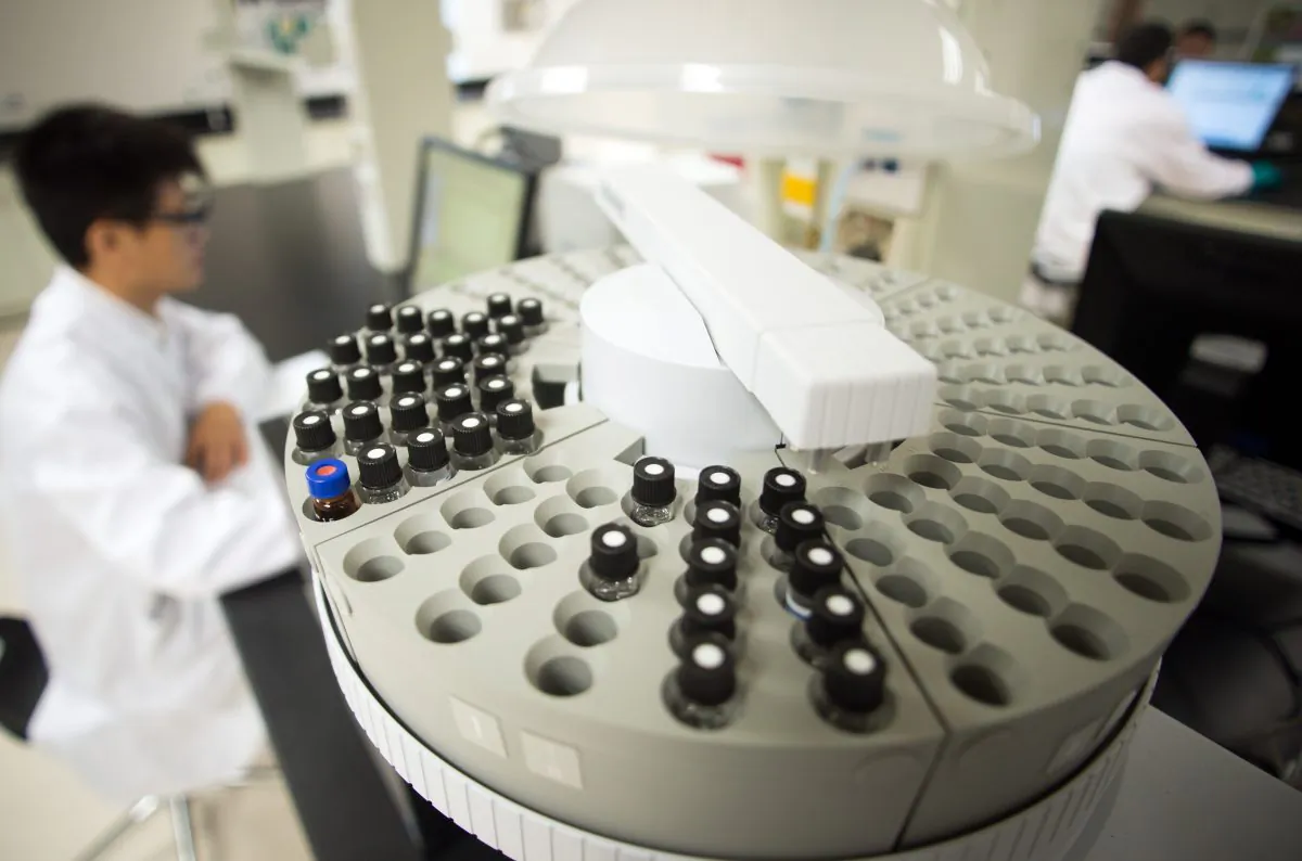 Capsules of chemicals are shown at a pharmaceutical company in Shanghai, on Sept. 24, 2014. (Johannes Eisele/AFP/Getty Images)