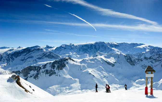 Ski slope in Meribel Valley, French Alps via Shutterstock*
