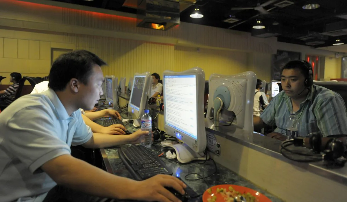 Internet users in Beijing on June 3, 2009. The control of the internet in China is among the strictest in the world, according to a 2014 human rights report by Freedom House. (Liu Jin/AFP/Getty Images)