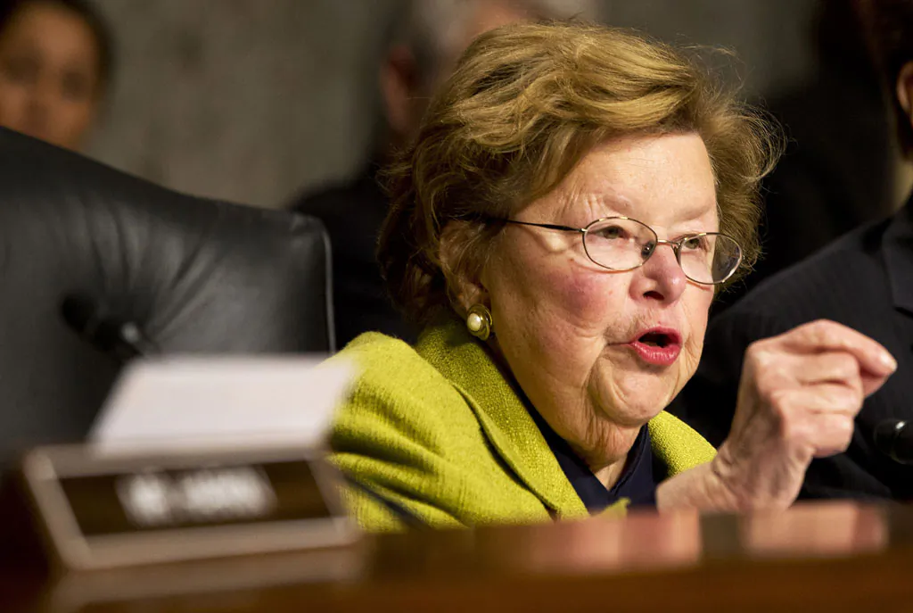 Senate Appropriations Committee Chair Sen. Barbara Mikulski (D-Md.) speaks on Capitol Hill in Washington on Nov. 12, 2014. Lawmakers are finalizing a sweeping $1.1 trillion spending bill to fund the government through September and prevent a shutdown later this week. The measure is the main piece of business facing the lame-duck Congress that hopes to adjourn this week. Republicans will take over the Senate when the new Congress reconvenes next month. (AP Photo/Jacquelyn Martin)