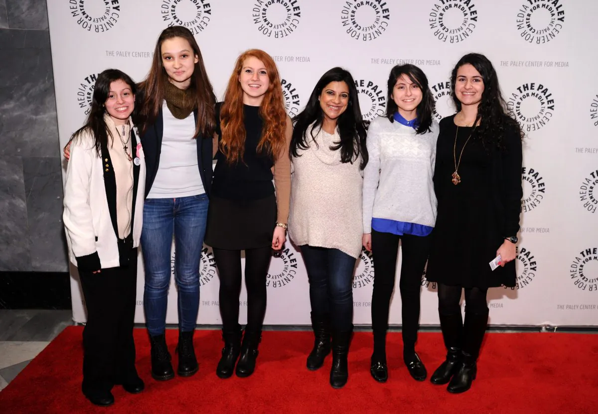 Reshma Saujani (3rd R) and a group of Girls Who Code attend The Paley Center For Media Presents: Portrayals Of Women In Science, Technlogy, Engineering, And Math at Paley Center For Media in New York City on December 8, 2014. (Ilya S. Savenok/Getty Images)