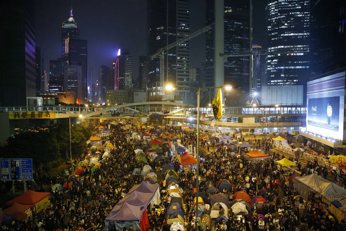 People. People everywhere. (AP Photo/Kin Cheung)