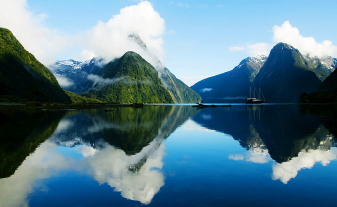 Milford Sound, Fiordland, New Zealand via Shutterstock*