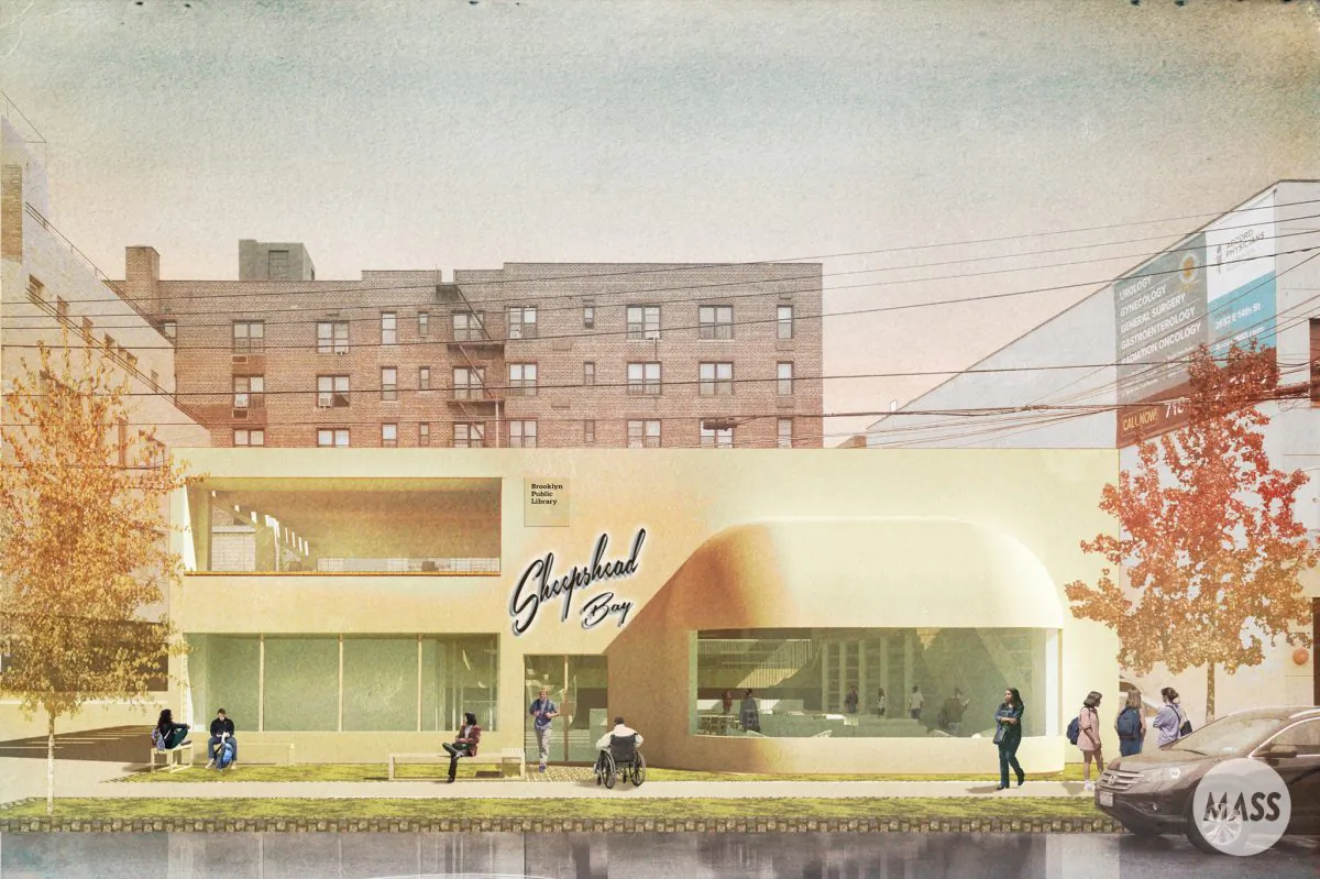 The Sheepshead Bay branch library. (MASS Studio)