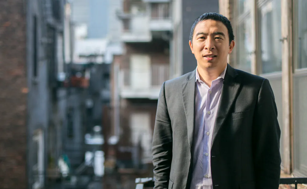 Andrew Yang, CEO of Venture for America, outside his office in Manhattan on Nov. 24, 2014. Venture for America is a fellowship program for recent college graduates to learn how to excel in startup companies and then progress as successful entrepreneurs. (Benjamin Chasteen/Epoch Times)