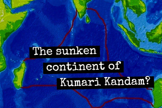 The proposed location of the legendary sunken continent of Kumari Kandam in the Indian Ocean. (Wikimedia Commons; edited by Epoch Times)