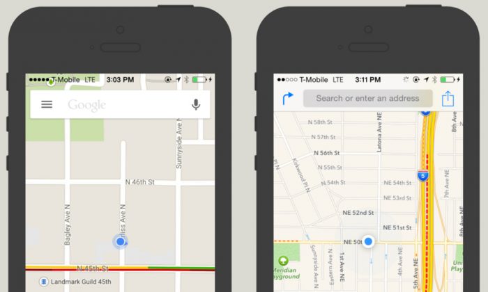 Google Maps vs Apple Maps. (UX Launchpad)