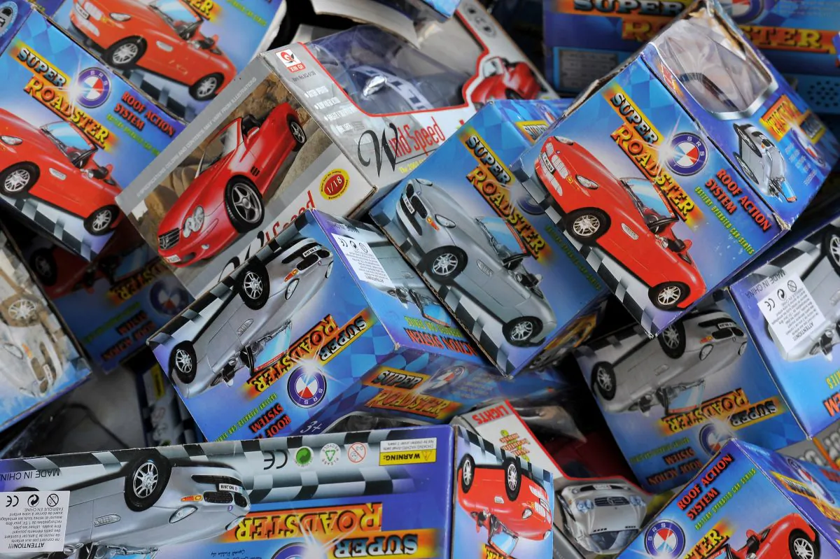 Counterfeit toys made in China and seized by Customs are displayed at Ministere des Finances on April 22, 2010 in Paris, France. The CECC holds hearing on deplorable labor conditions in China’s toy industry, finding industry’s response ineffective. (Pascal Le Segretain/Getty Images)