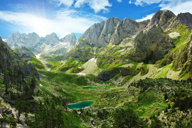 Mountain lakes in Albanian Alps via Shutterstock*