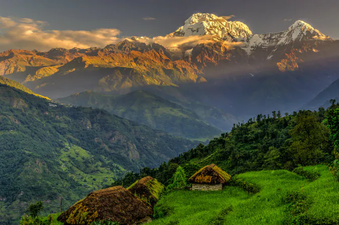 Annapurna South in the morning, Himalayas, Nepal via Shutterstock*