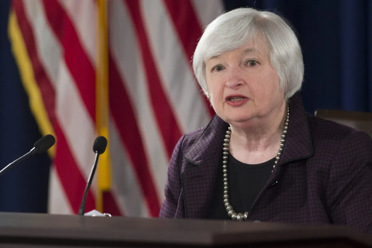 Fed chair Janet Yellen holds a press conference at the Federal Reserve Board on Dec. 17, 2014 in Washington, D.C. (Saul Loeb/AFP/Getty Images)