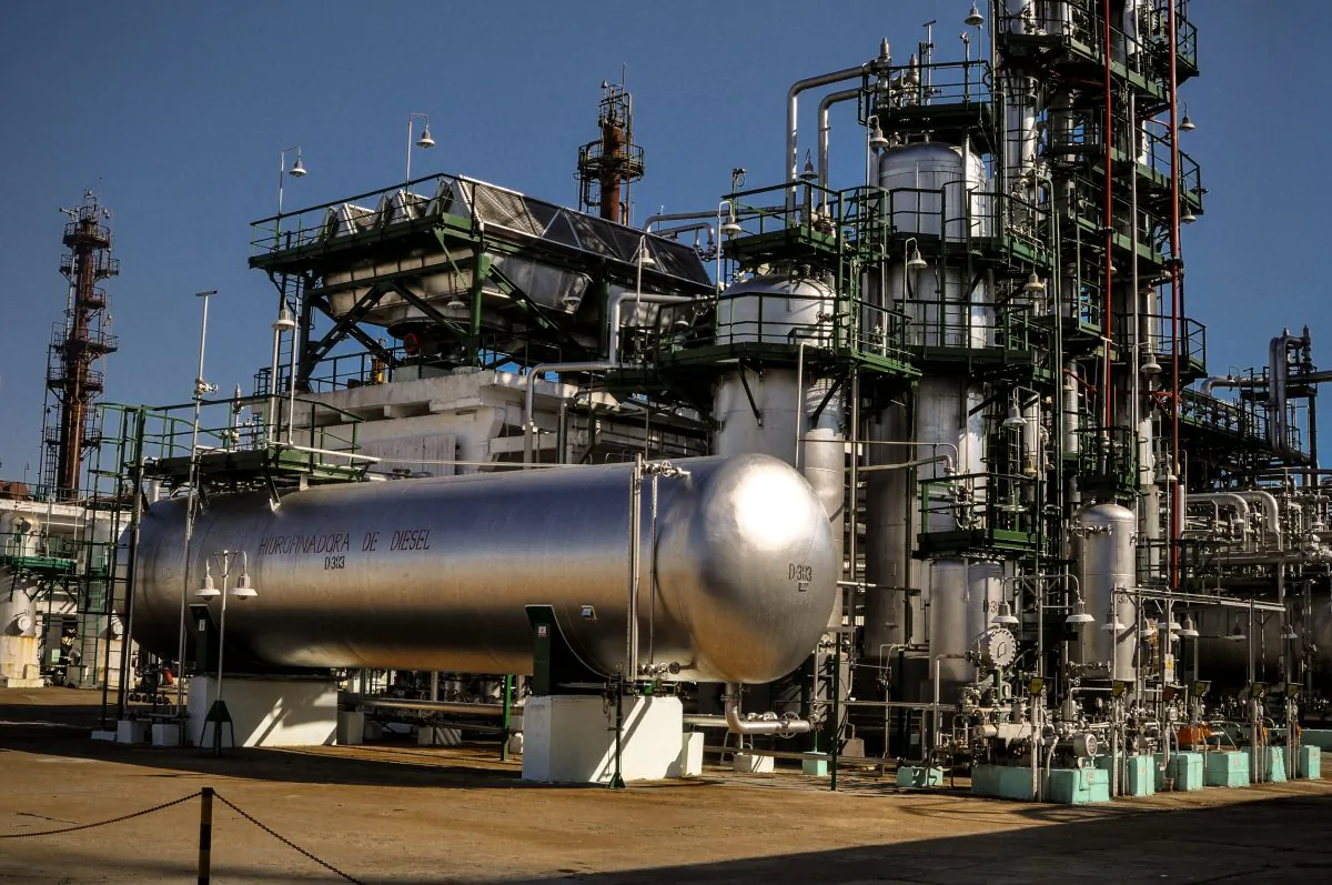 Picture of the Cienfuegos oil refinery, 250 km southeast of Havana, Cuba on Feb. 11, 2013. (Jean-Herve Deiller/AFP/Getty Images)