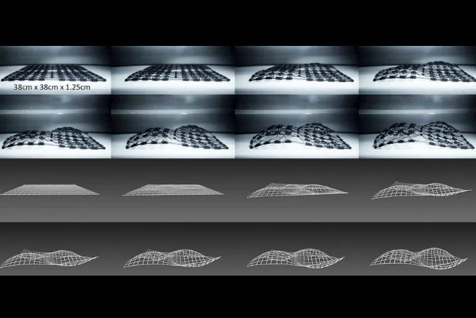 3-D printed materials that change shape over time. (Dan Raviv)