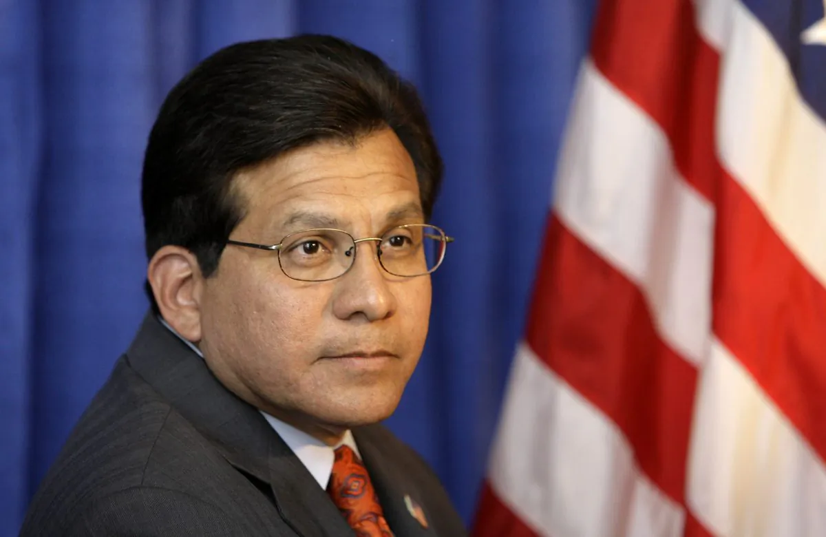 Then-Attorney General Alberto Gonzales is seen in New Orleans on Aug. 28, 2007. A Senate investigation portrays a dysfunctional relationship between the Bush White House and the CIA regarding the agency's brutal interrogation program. (AP Photo/Alex Brandon, File)