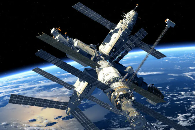 A 3-D model of the International Space Station. (Shutterstock*)