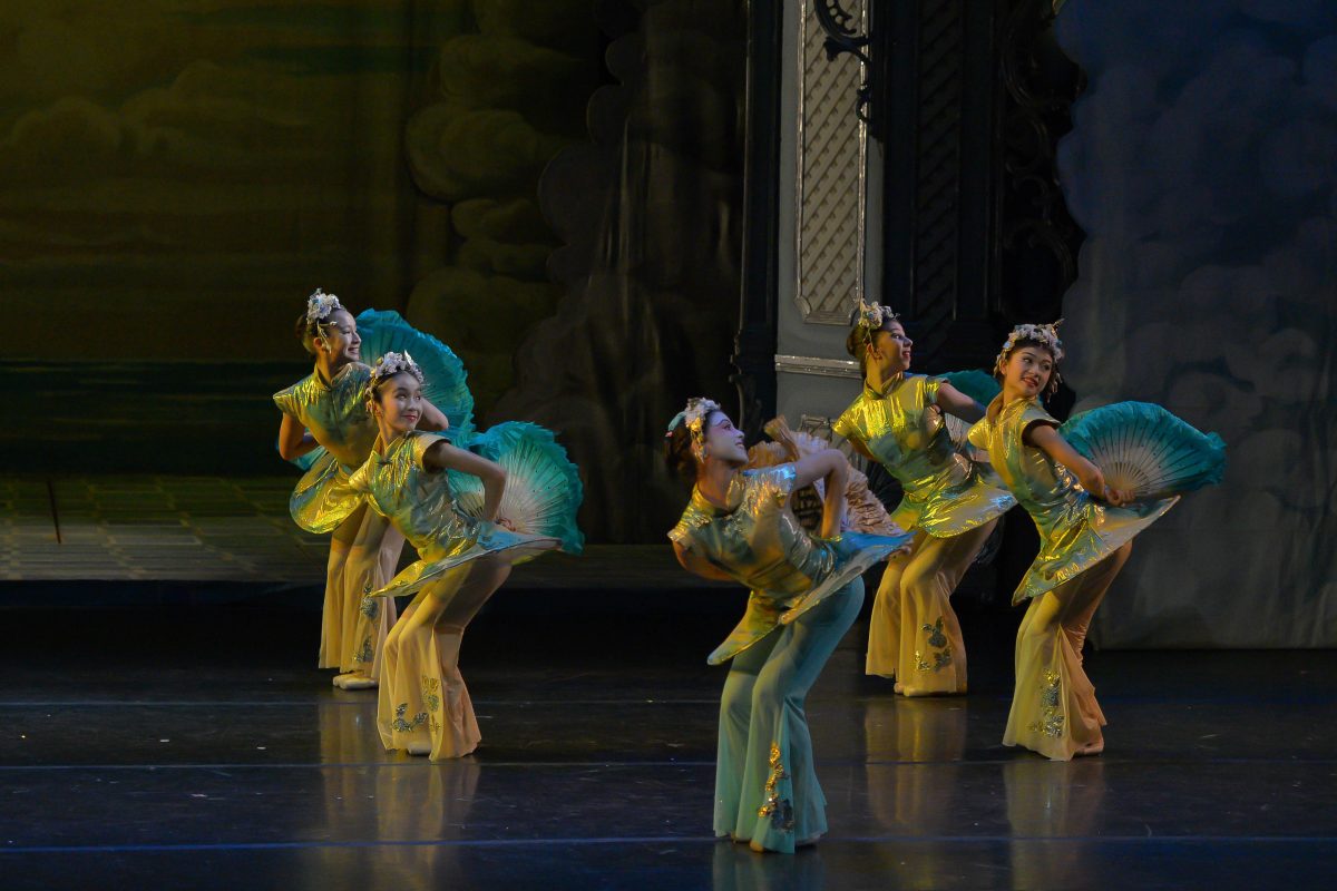 Gelsey Kirkland Ballet members in one of the many exotic dances performed in “The Nutcracker.” (Igor Siggul)
