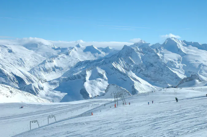 Hintertux glacier in Alps nearby Zillertal valley via Shutterstock*