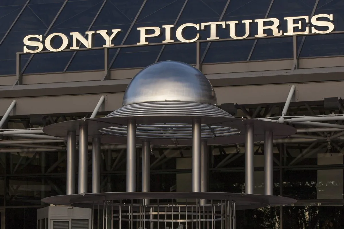 This Dec. 19, 2014 file photo shows an exterior view of the Sony Pictures Plaza building in Culver City, Calif. (Damian Dovarganes/AP Photo)