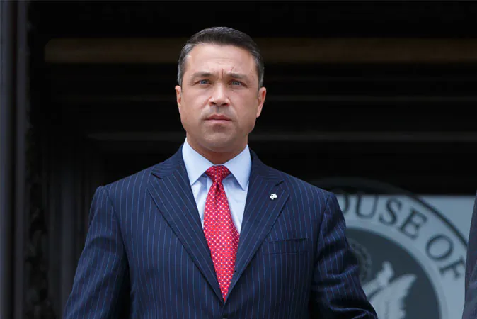 Rep. Michael Grimm (R-N.Y.) at the Capitol in Washington on May 30, 2014. Grimm pleaded guilty to federal tax evasion in federal court in Brooklyn, N.Y., on Dec. 23, 2014. (AP Photo/J. Scott Applewhite)