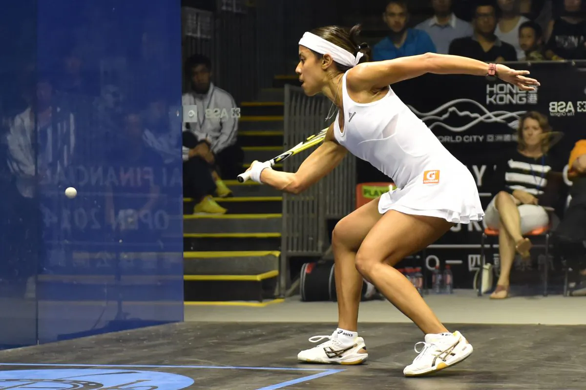 Malaysian Nicol David (shown here during the Hong Kong Squash Open 2014), wins her 8th world title at the Wadi DeglaWomen’s World Squash Championship in Cairo on Saturday Dec 20, 2014. (Bill Cox/Epoch Times)