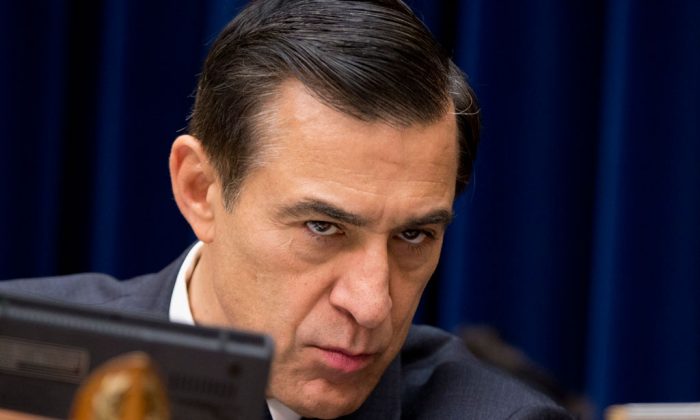 House Oversight and Government Reform Committee Chairman Rep. Darrell Issa (R-Calif.) listens to testimony on Capitol Hill in Washington on June 24, 2014. (AP Photo/Manuel Balce Ceneta)