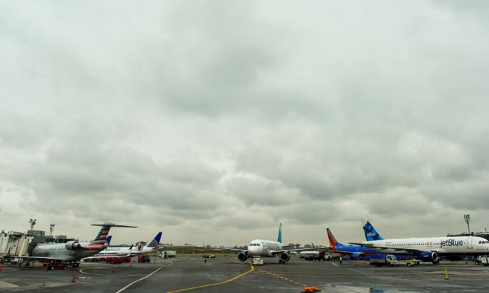 Despite earlier delays prompted by a storm that brought heavy rain, wind, and snow to some parts of the North East, flights are on schedule on Thanksgiving Day, Nov. 27 at LaGuardia Airport in the Queens borough of New York City, New York. The days leading to and following the Thanksgiving holiday are typically the busiest travel days of the year in the U.S. (Andrew Theodorakis/Getty Images)