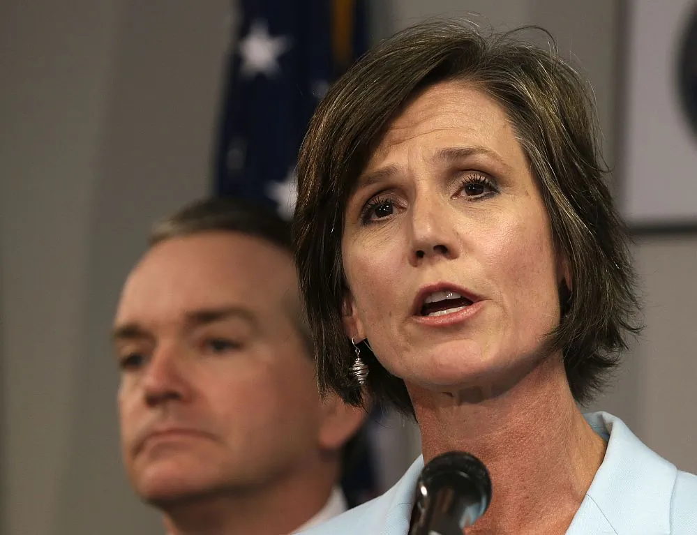 Then-U.S. Attorney Sally Yates, expected to be nominated for deputy attorney general, at a press conference on May 16, 2013, in Atlanta. (AP Photo/John Bazemore)