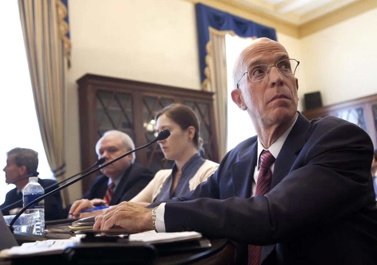 Dr. Alan Blinder listens during a hearing on Capitol Hill in Washington, D.C., on July 7, 2011. (Brendan Smialowski/Getty Images)