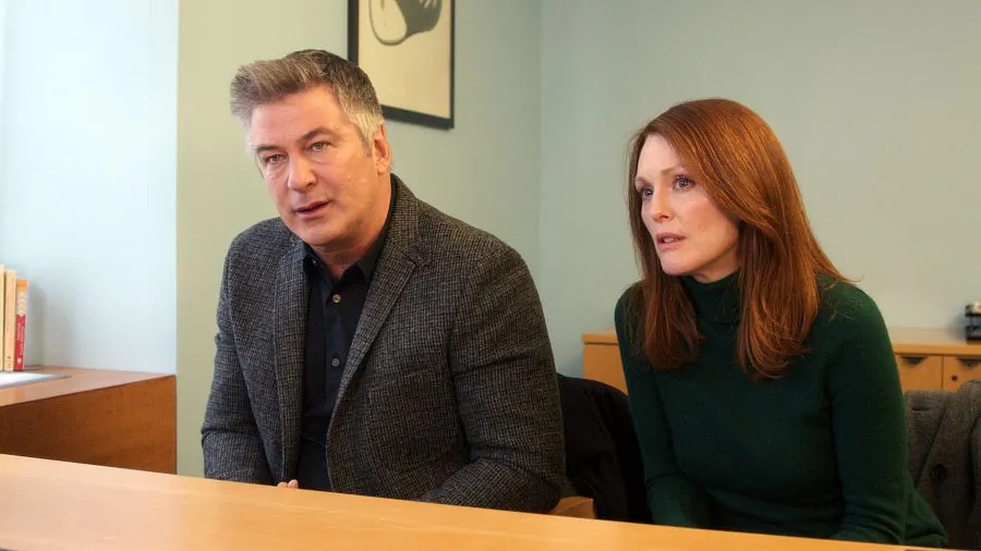 Married couple John (Alec Baldwin) and Alice (Julianne Moore) in the neurologist’s office in “Still Alice.” (Denis Lenoir/Sony Pictures Classics)