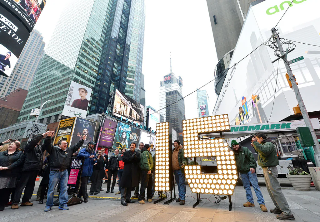 New Year's Eve numerals arrive in Times Square prior to installation atop One Times Square, on Dec. 16. (Slaven Vlasic/Getty Images)
