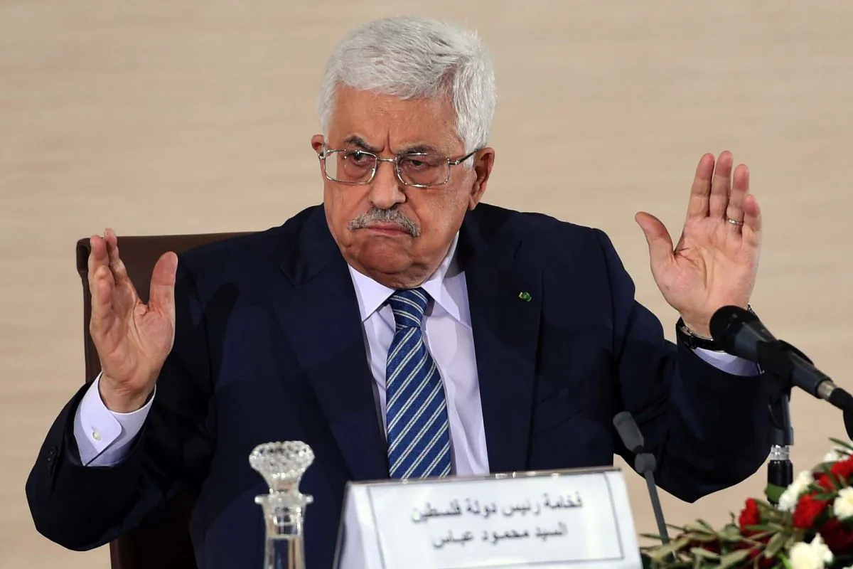 Palestinian President Mahmud Abbas speaks during a press conference held at the Ministry of Foreign Affairs on Dec. 23, 2014, in Algiers. (Farouk Batiche/AFP/Getty Images)