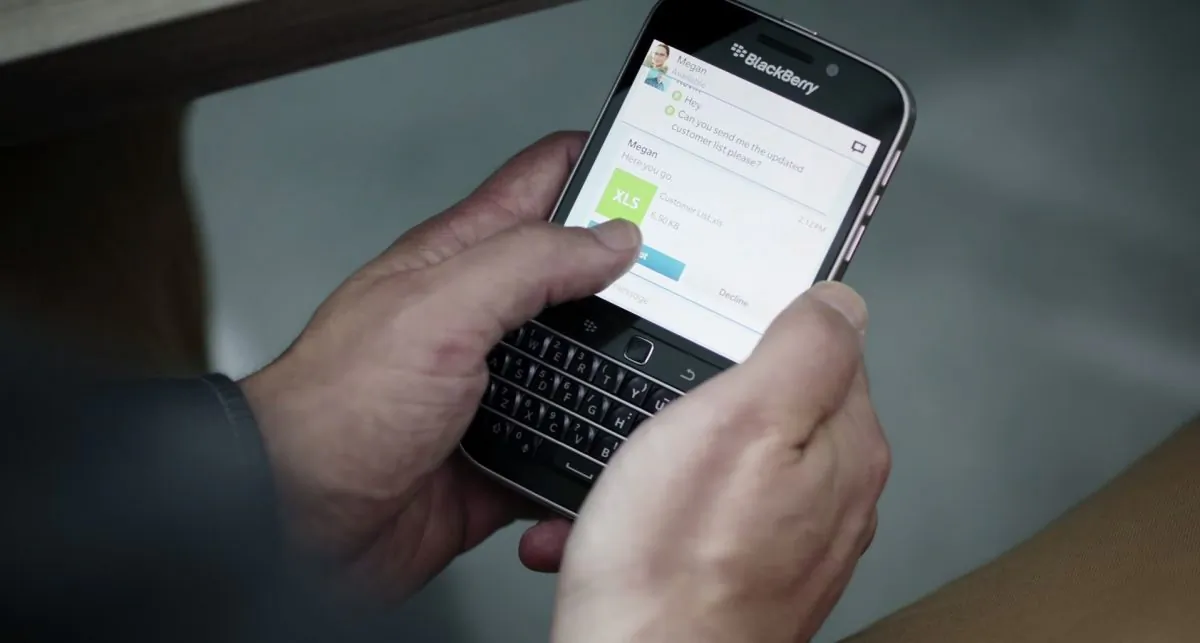 BlackBerry Classic. (Screenshot/BlackBerry)