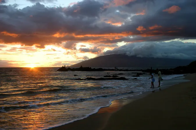 Sunset in Kihei, Hawaii via Shutterstock*