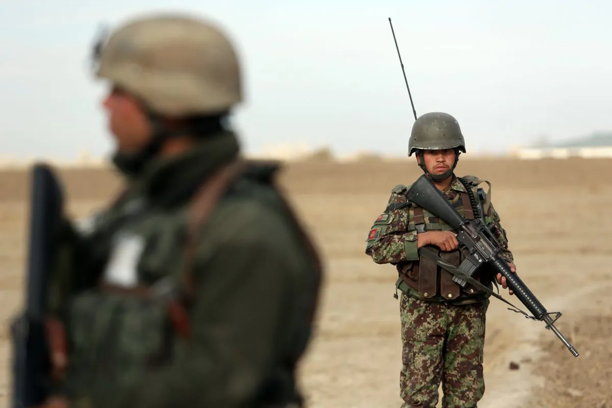Afghanistan national army soldiers stand guard in the Yahyakhail district of Paktika province east of Kabul, Afghanistan, on Nov. 24, 2014. Facing an intensified Taliban insurgency, Ghani plans to fire senior civilian and military leaders in the country’s most volatile provinces to reinvigorate the battle against militants, officials have told The Associated Press. Afghanistan faces a looming challenge as U.S. forces will be reduced to 9,800 by the end of this year, before a planned complete withdrawal at the end of 2016. (AP Photo/Rahmat Gul)