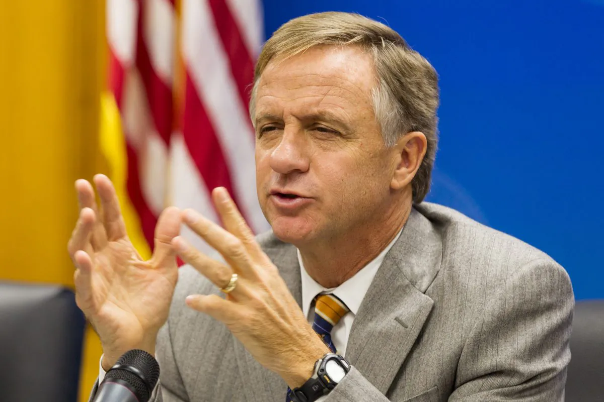 Tennessee Gov. Bill Haslam speaks at the state Capitol in Nashville, Tenn., on Dec. 2, 2014. (AP Photo/Erik Schelzig)