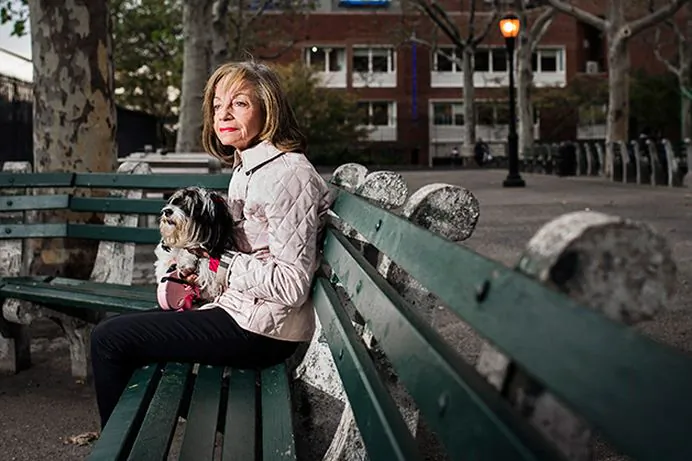Anita Chanko, whose husband was hit by a sanitation truck in Manhattan. (Dina Litovsky)