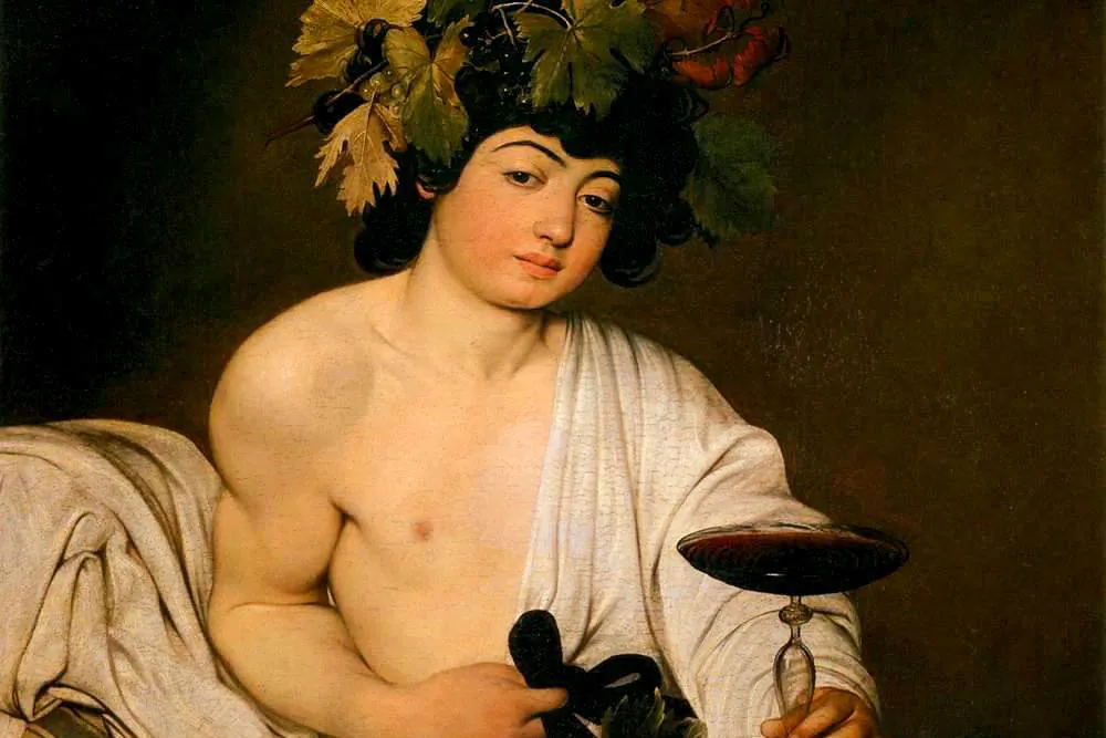 Baccus, c. 1595, by Caravaggio.