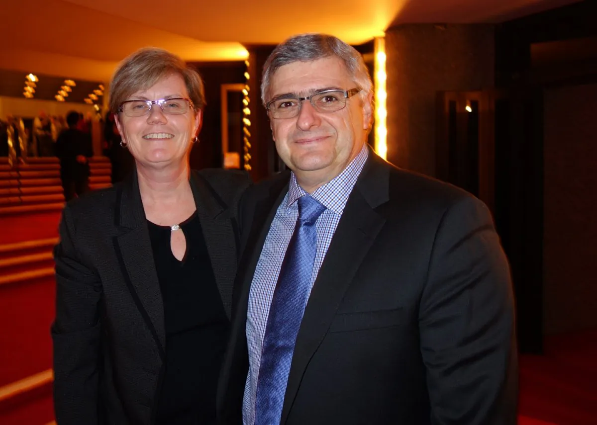 Michel Cavallin and his wife, Tina, attended Shen Yun’s opening night performance in Ottawa, Canada, on Jan. 2, 2015, at the National Arts Centre. (Grace Dai/Epoch Times)
