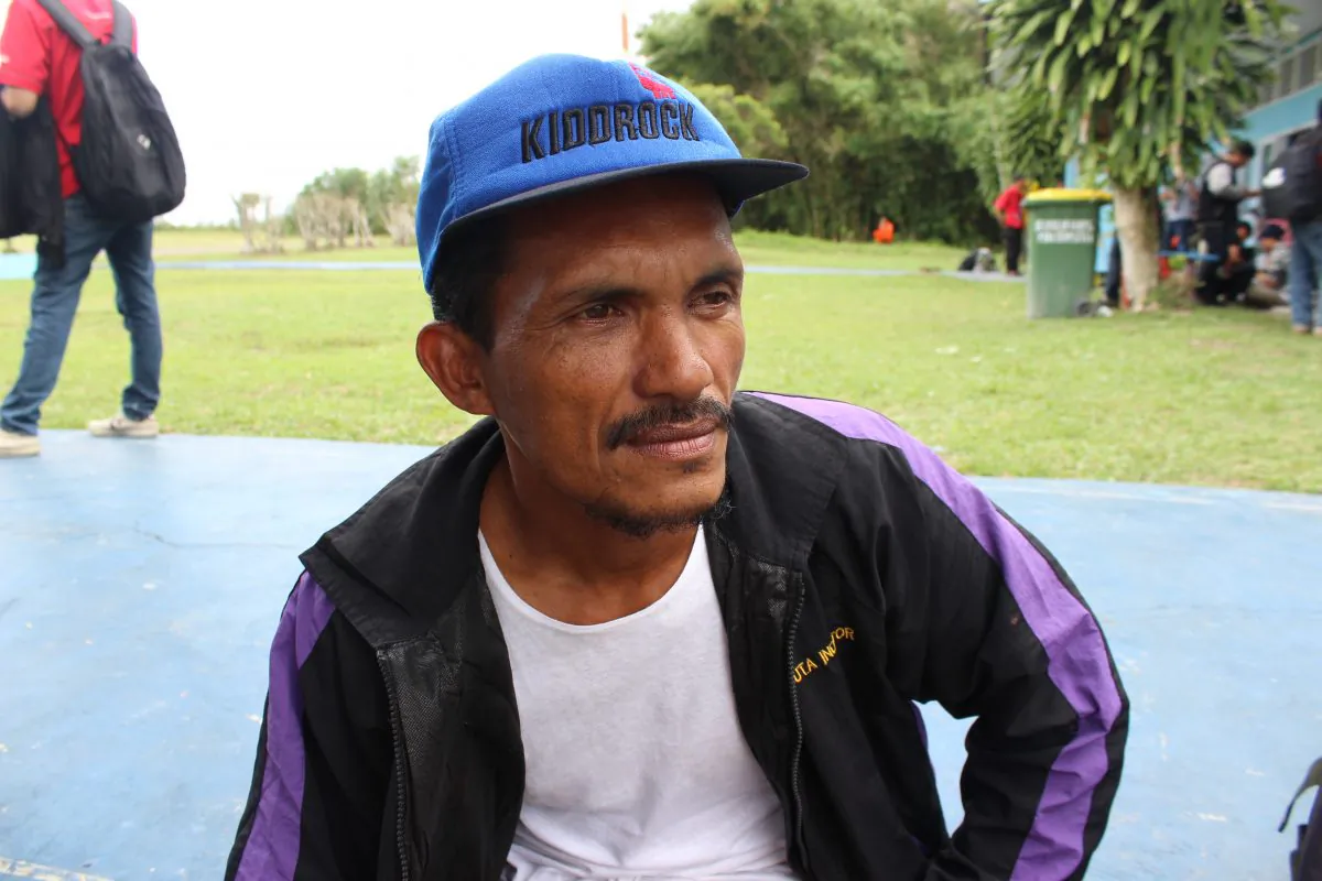 Rahmat, fisherman from Kampung Kubu in Central Kalimantan, Indonesia becomes key witness to finding AirAsia Flight 8501,  in his village on Dec. 30, 2014. (Asari/Epoch Times)