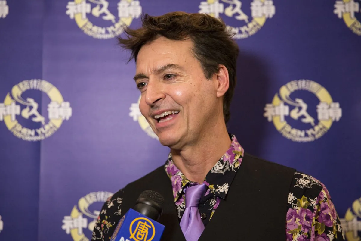 Fashion model Joel Bourdeau was thrilled by the colours and perfect coordination of Shen Yun Performing Arts when the company performed Saturday evening show at the National Arts Centre. (Evan Ning/Epoch Times)