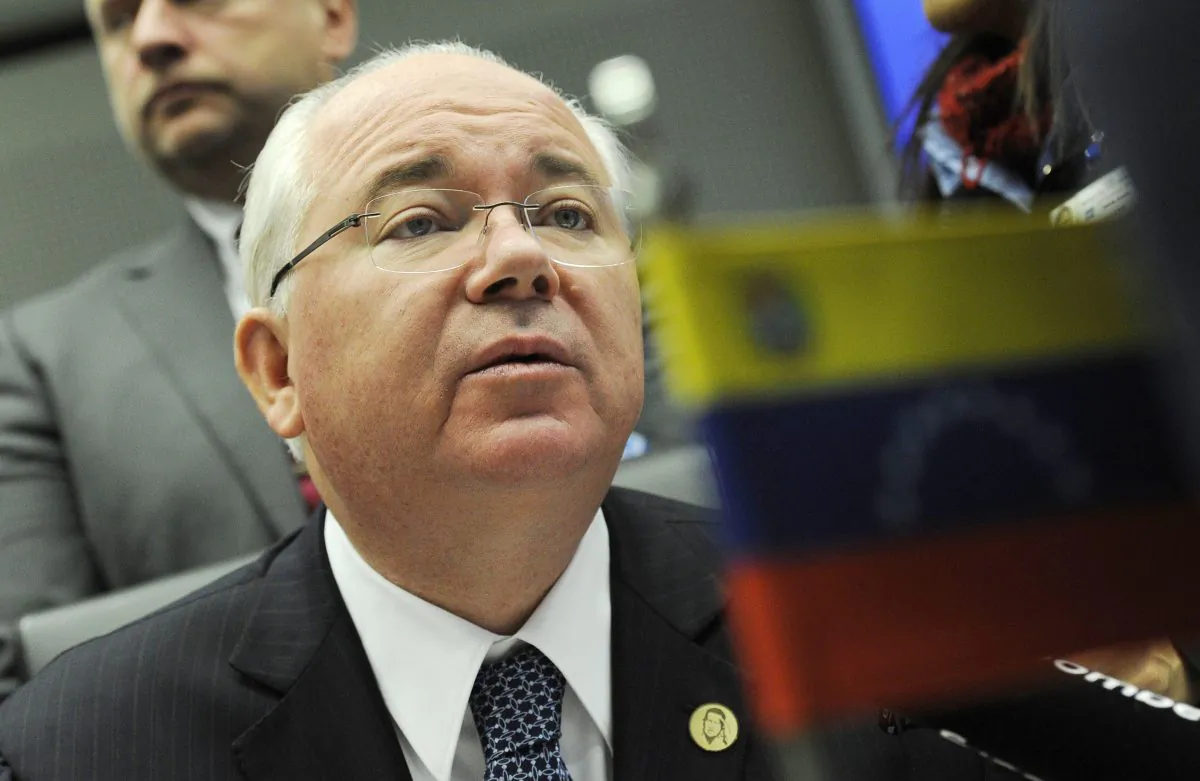 Venezuelan Foreign Minister Rafael Ramirez at an OPEC meeting in Vienna Austria on Nov. 27, 2014. At least 96 percent of state revenues depend on oil production. (Samuel Kubani/AFP/Getty Images)