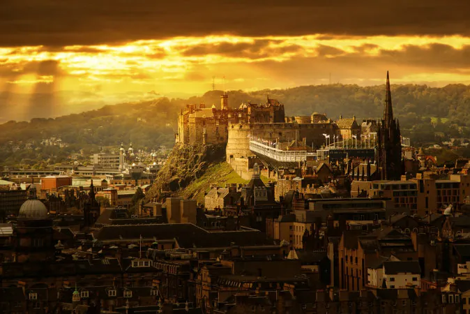 Castle in Edinburgh via Shutterstock*