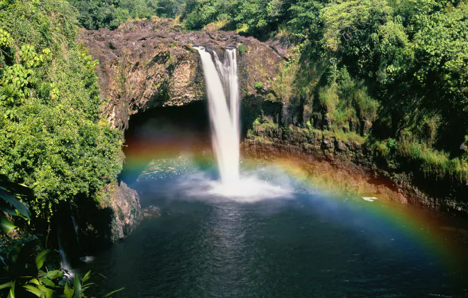 Rainbow Falls Hawaii via Shutterstock*