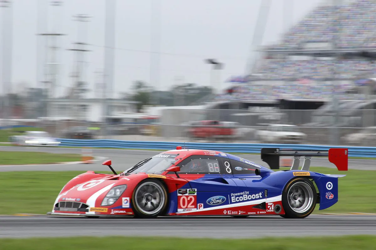 Scott Dixon in the #02 Gansssi Riley-EcoBoost Ford turned the fastest lap of the morning session at the TUSC Roar Before the 24. (Chris Jasurek)