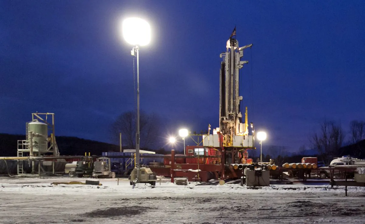 A fracking site in New Milford, Pa., on Jan. 17, 2013. (Richard Drew/AP Photo)