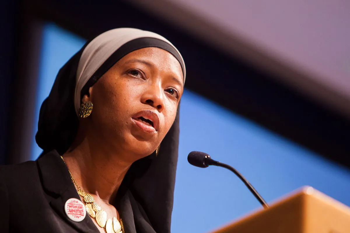 Zakiyah Ansari, campaign director at the New York State Alliance for Quality Education (AQE) on Dec. 9, 2013. The AQE says many school districts are still cutting programs because of tight budgets. (Petr Svab/Epoch Times)